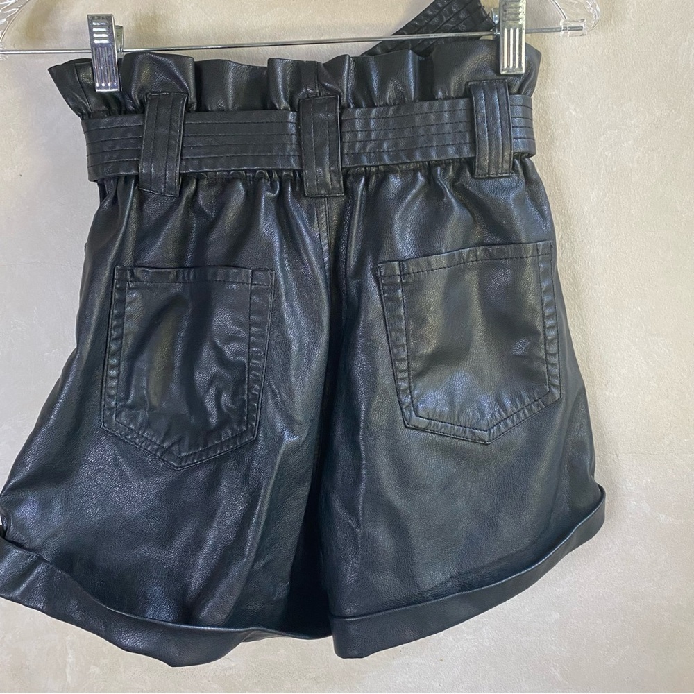 Zara leather belted shorts - Picture 4 of 6